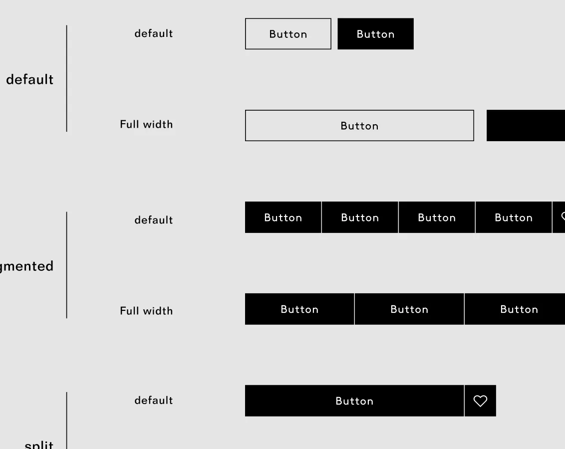 Button component variants