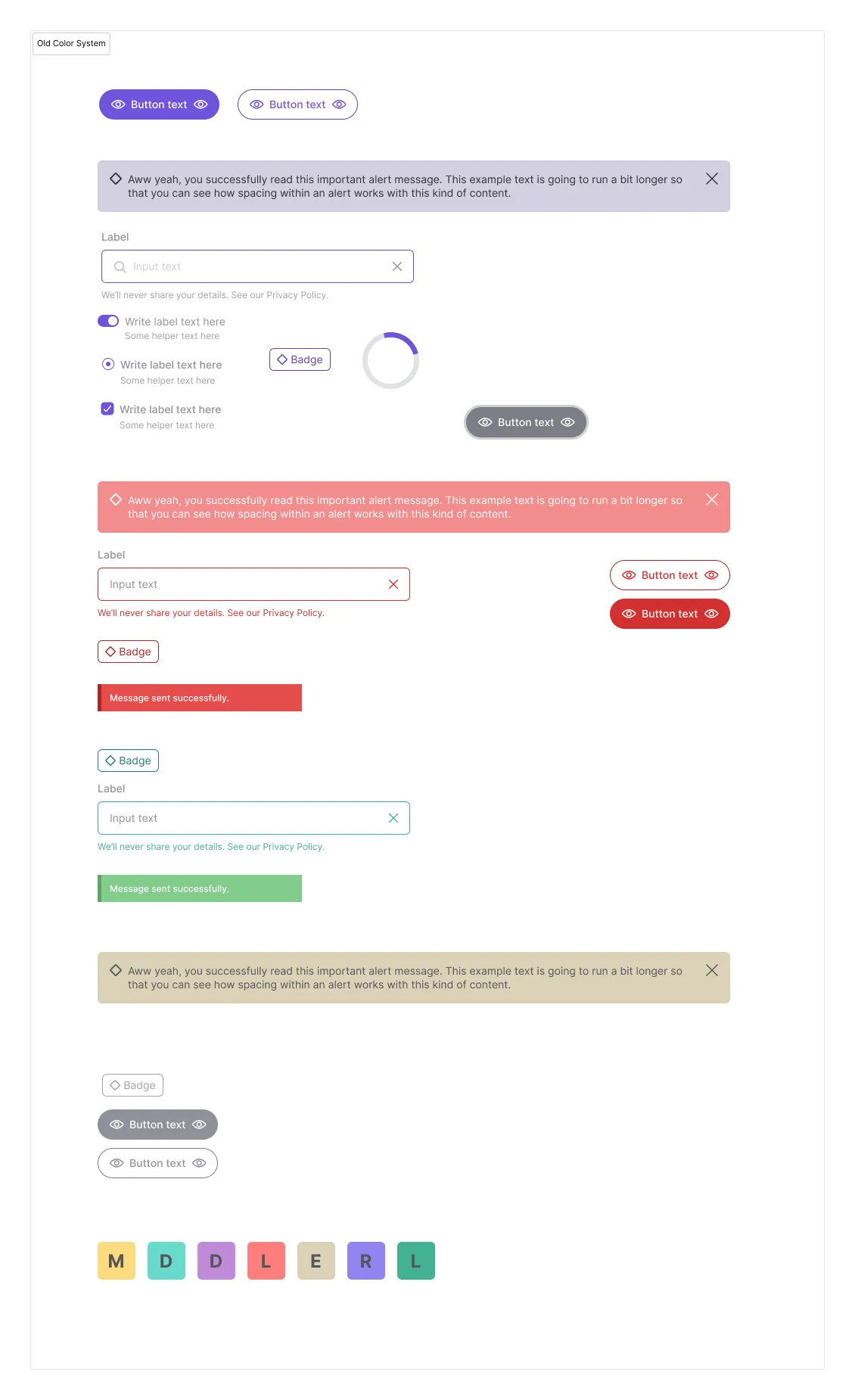 Old color system