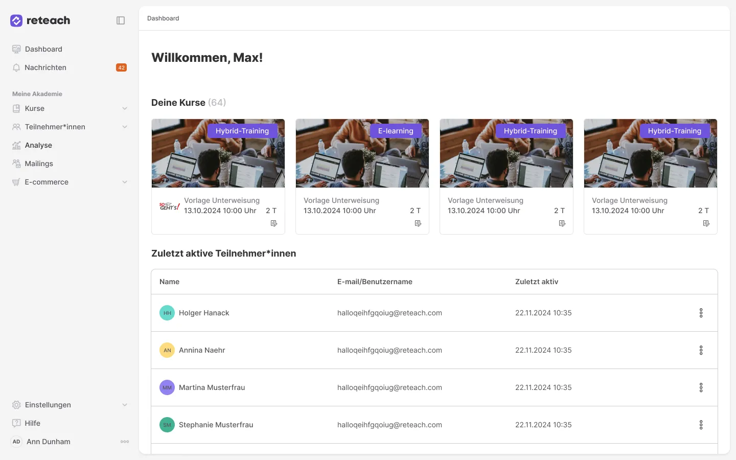 Final app design