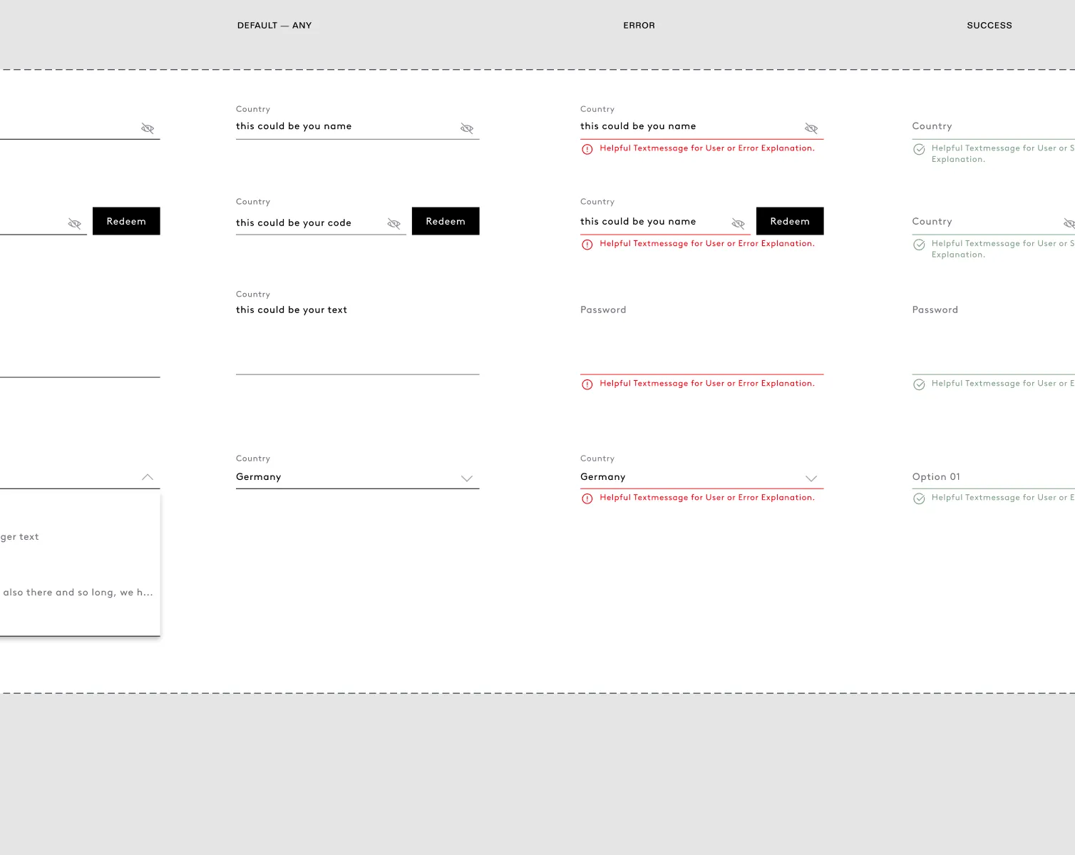 Form field components in Figma