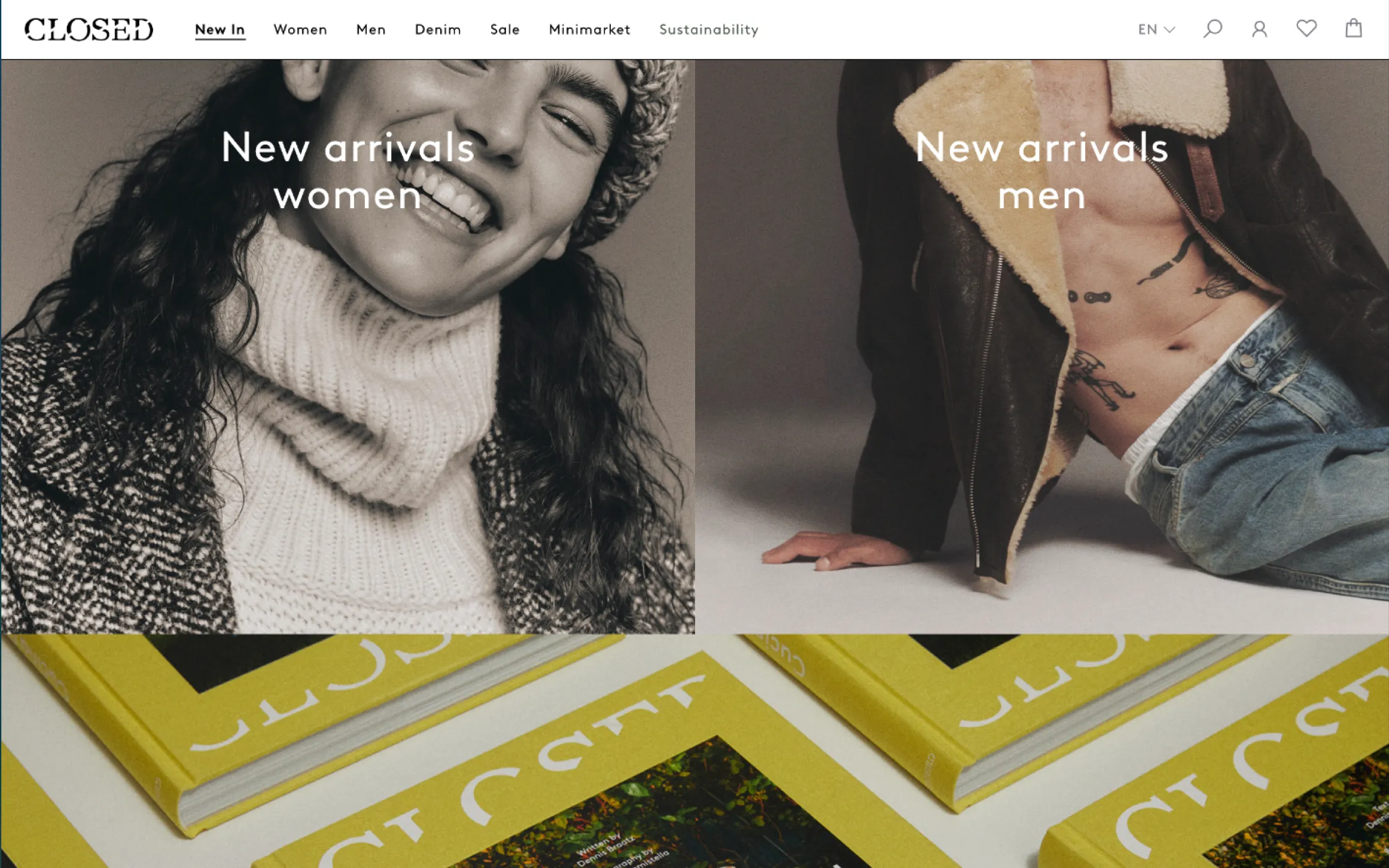 Landing page before the migration